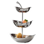 Fruteira Oval Elegante de Aço Inoxidável Aihem