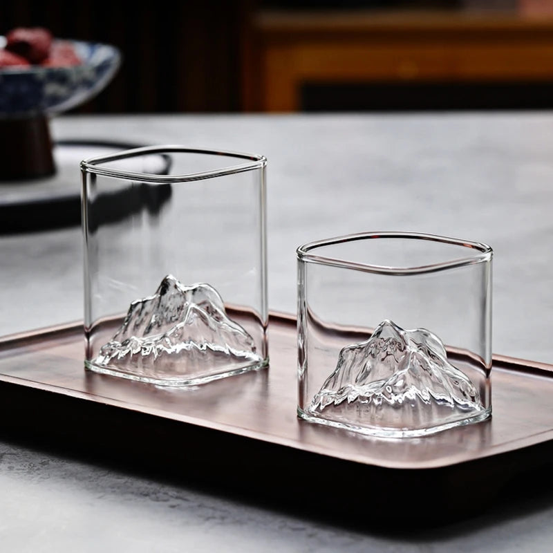 Copo de Vidro Transparente para Whisky, Café, Leite, Vinho, Suco e Água - 1/2/4 Peças - Utensílios de Cozinha e Bar