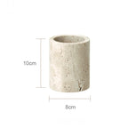 Conjunto de Acessórios de Banheiro em Mármore Travertino