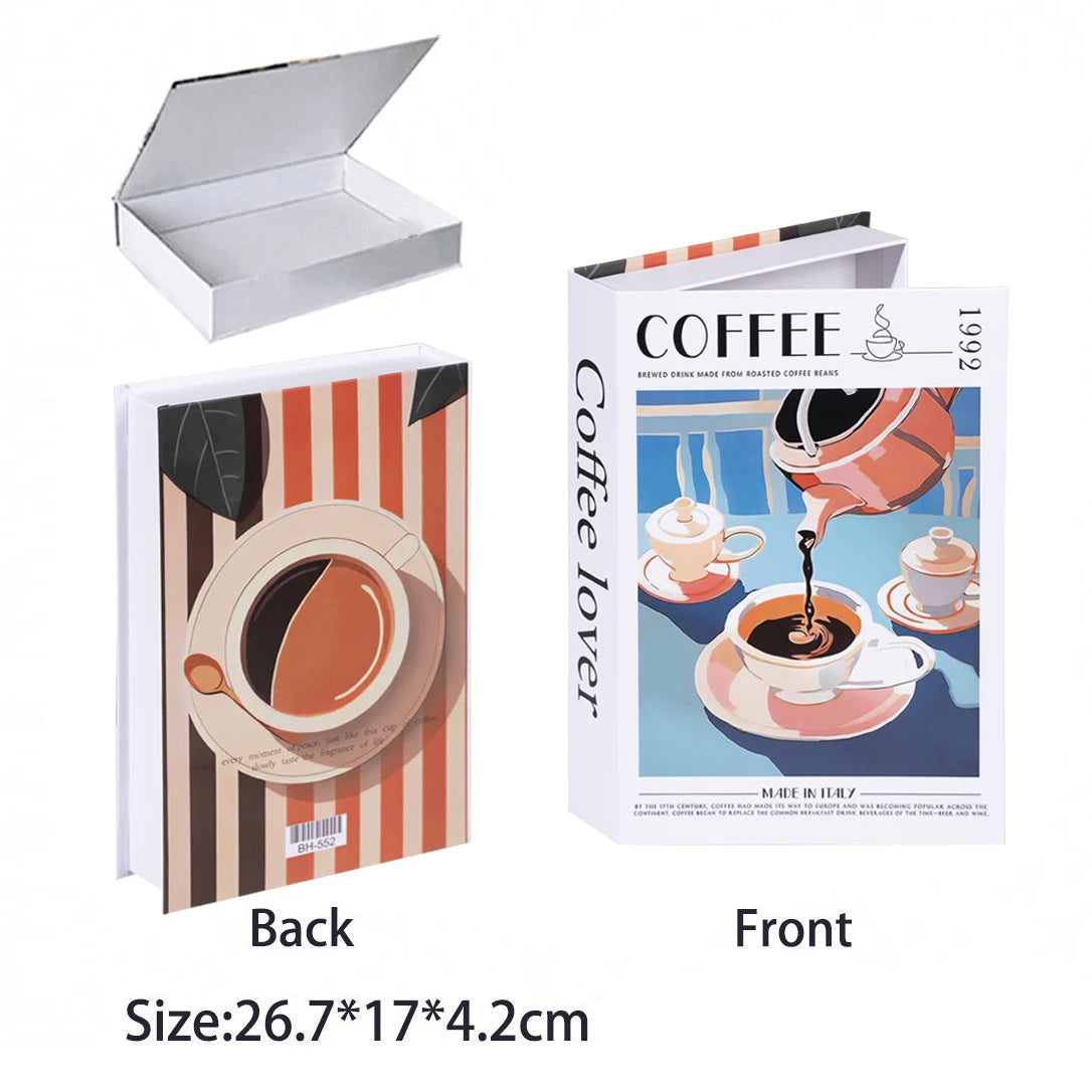 Caixa Decorativa de Livros Falsos com Fecho Magnético