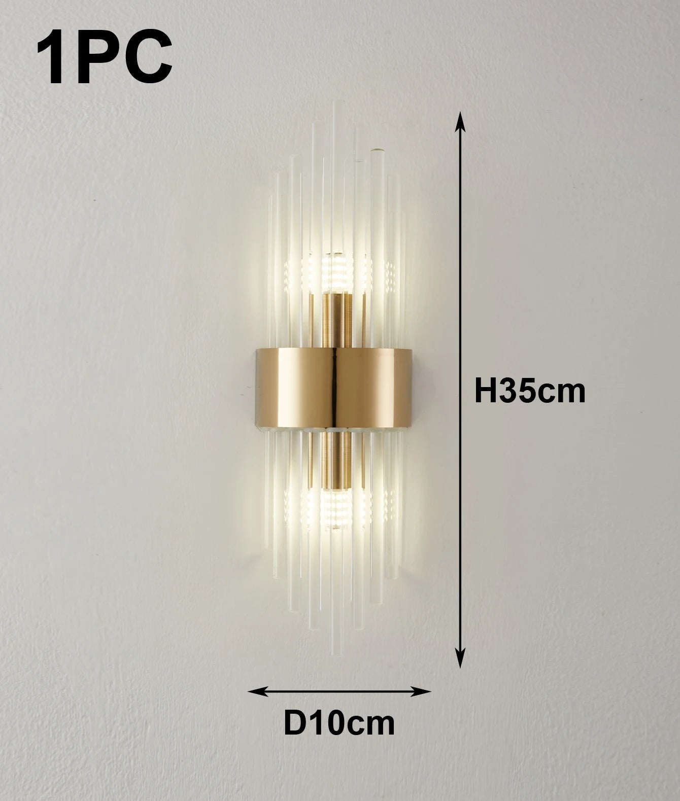 Arandela de Cristal Aço Inoxidável