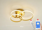 Lustre de LED Moderno Dourado para Ambientes Elegantes
