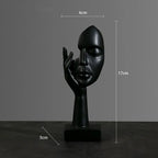 Resina Abstrata Estátua Desktop Ornamentos, Escultura Estatuetas, Luz Nórdica, Arte de Luxo Artesanato, Escritório Home Decor, Cara Caráter