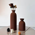 Conjunto de Vasos Decorativos com Padrão Ondulado