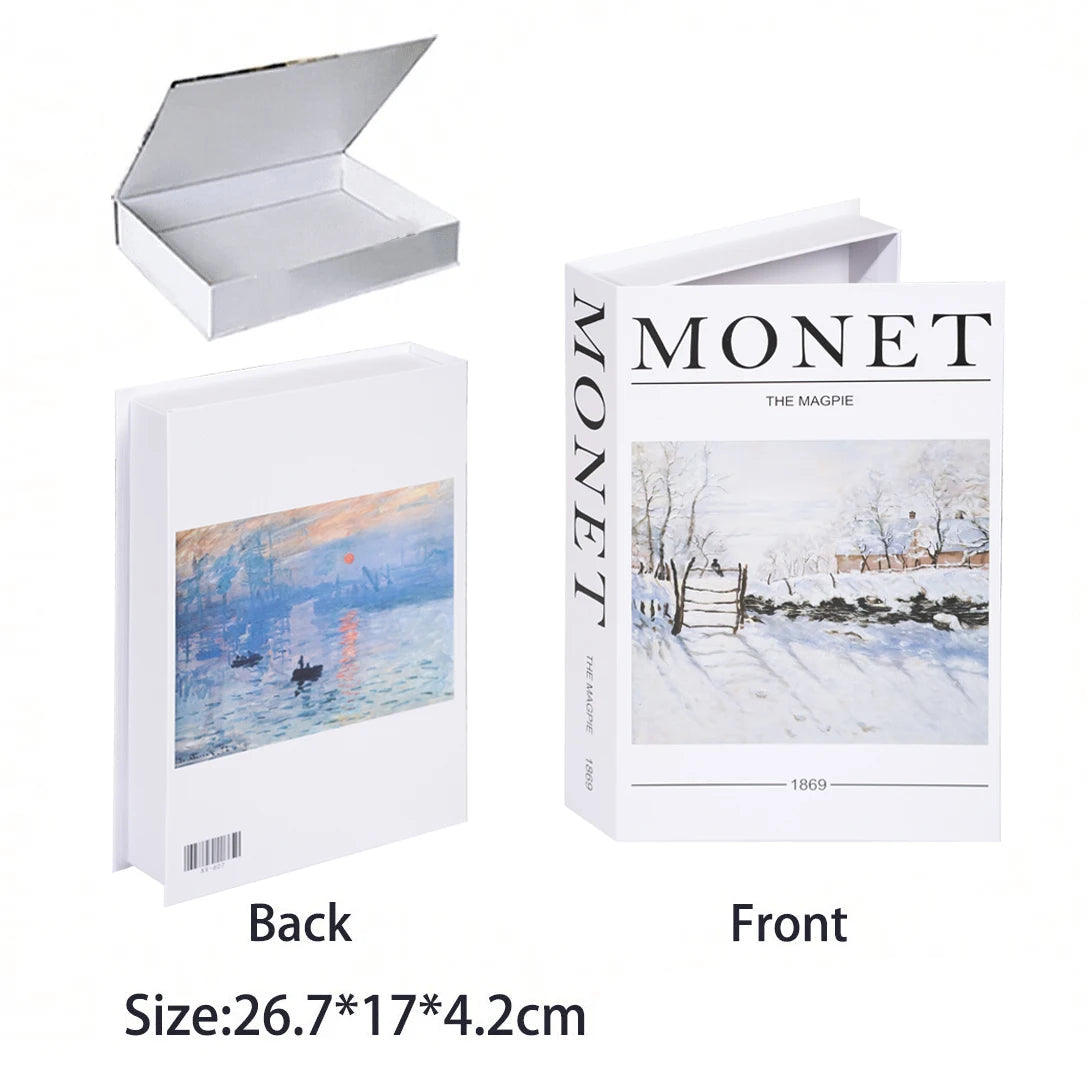 Caixa Decorativa de Livros Falsos com Fecho Magnético