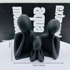 A Cozy 3D Ornament for a Family of Three, Abstract Minimalist Art Couple Decoration, Statue of Parents and Son, Light Luxury Home Desktop Decoration for Wine Cabinet, Living Room, Entrance, and Tv Cabinet, Is a Perfect Gift for Mom, Wife, or Friends