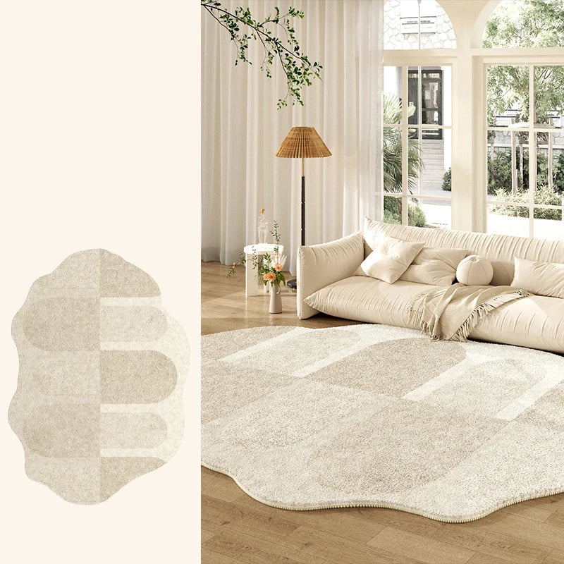 Tapete Creme Francês Irregular para Sala