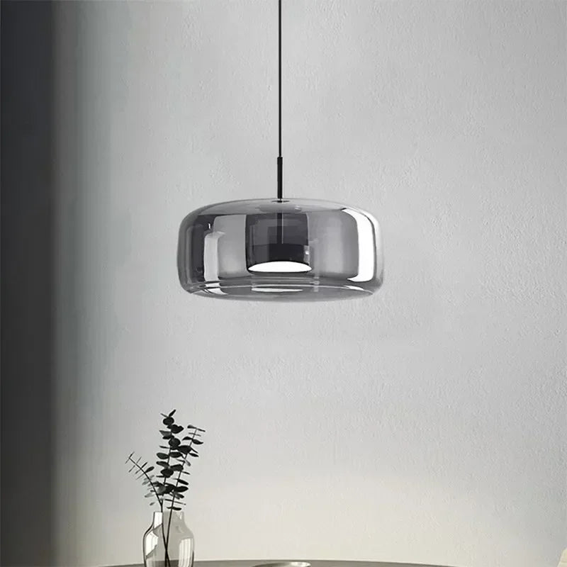 Nordic LED Glass Pendant Light Simple Modern Restaurant Bar Counter Coffee Shop Bedside Interior Decoration Lighting Fixtures