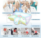 1pc Memory Foam Cervical Pillow, 2 in 1 Ergonomic Contour Orthopedic Pillow for Neck Pain, Contoured Support Pillows,Neck Pillow