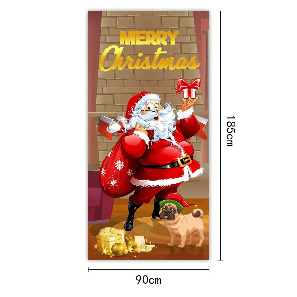 Painel Decorativo de Porta Papai Noel para Natal