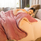 Manta de Lã Dupla Face para Inverno