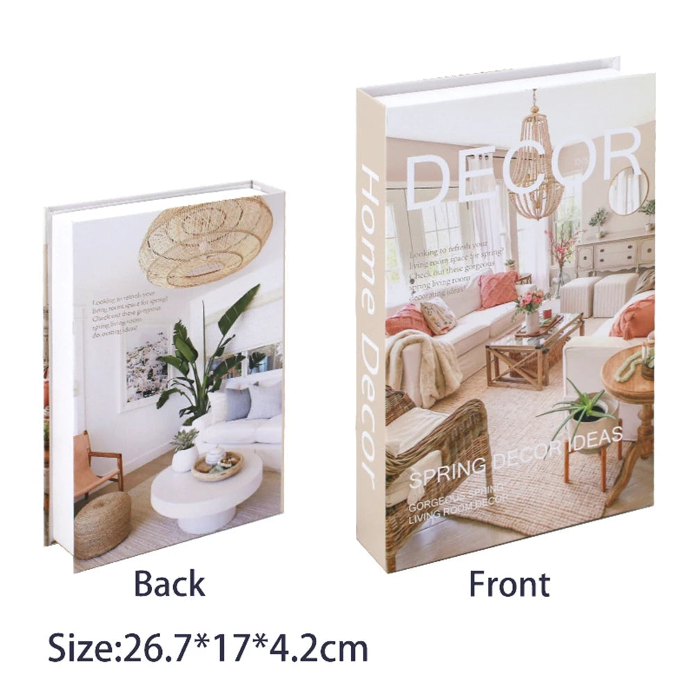 Caixa Decorativa de Livros Falsos com Fecho Magnético