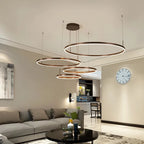 Lustre LED Anel Moderno para Sala e Jantar