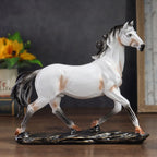Escultura de cavalo de resina vintage estilo chinês, decoração de casa para quartos, estudos e mesas de escritório, colecionáveis de arte