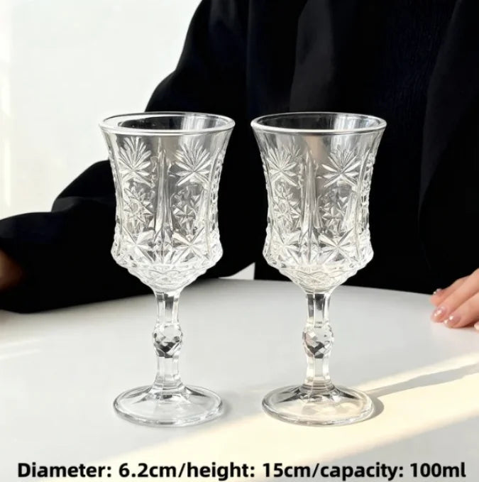 Taças de Cristal com Borda Dourada para Champagne e Vinho