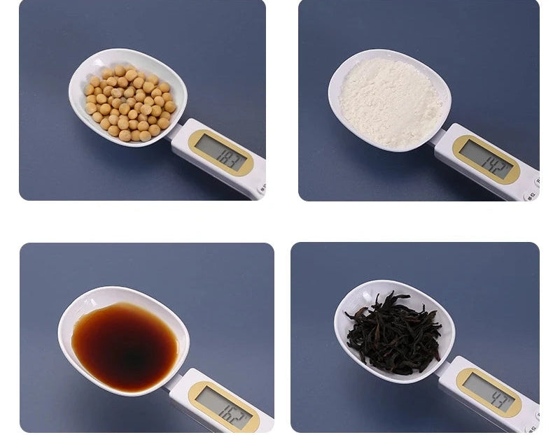 Balança Digital de Cozinha com Colher Medidora LCD