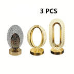 Candeeiro de Mesa Nórdico Moderno Minimalista Criativo Romântico de Cristal com Carregamento, Interruptor Tátil, Regulação Contínua de Três Cores, Adequado para Decoração de Casa de Quarto e Sala de Estar