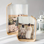 Moldura de Foto de Madeira Contemporânea com Exibição em Acrílico, Retângulo Vertical, Ideal para Decoração de Fotos de Festa de Casamento, Moldura DIY para Herbarium & Calendário, Decorações de Casamento