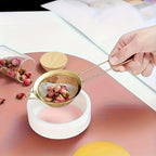 Conjunto de 3 Filtros de Malha Fina Dourada, Peneira de Farinha, Coador de Cozinha, Utensílios de Pastelaria, Acessórios de Cozinha, Utensílios de Cozinha, Ferramentas de Restaurante