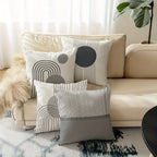 4 unidades, Feito de, Apresentando um Design Geométrico Minimalista, Perfeito para Criar um Ambiente Romântico na Sua Casa. Possui Impressão de um Lado e Mede 44,96 cm por 44,96 cm, Ideal para Decorar Sofás, Salas de Estar e Quartos