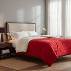 Sherpa Comforter and Duvet Set, Queen Size, Thick, Assorted Colors