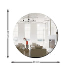 Espelho Redondo Decorativo com Iluminação em LED e Bateria para Banheiros e Quartos