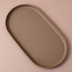 Prato de Jantar Oval Elegante - Montagem Não Necessária, Bege/Branco, para Jantares Formais e Informais, Chá da Tarde, Piqueniques, Festas - Prato de Servir Durável para Casa, Catering, Eventos, Essenciais para Piquenique, Louça Minimalista, Acabamento de Superfície Lisa Sinterklaas