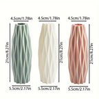 Conjunto de várias peças de vasos de plástico nórdicos, imitando vasos de cerâmica, adequados para decoração de sala de estar e mesa de jantar em casa, decoração de Dia de São Patrício e Páscoa, decoração de sala de beleza, decoração de casa de primavera