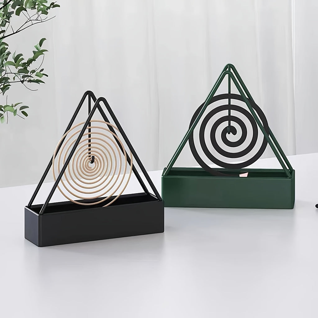 Suporte Elegante para Espirais de Mosquito, Suporte de Incenso Fácil de Limpar, Adequado para Uso Interior e Exterior, Funciona com Varetas de Incenso e Espirais de Mosquito, Sem Fragrância