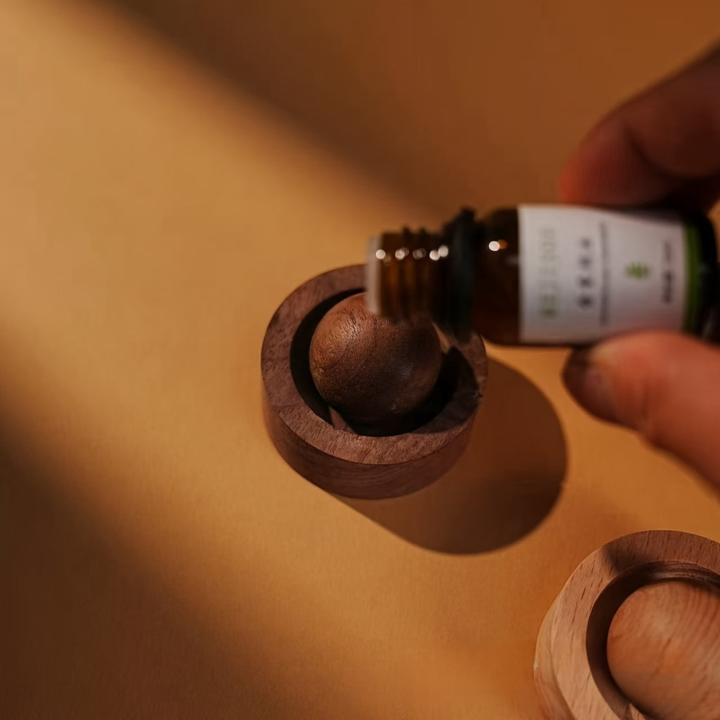 Diffusor de Aromas Elegante em Madeira, Design Rotativo para Interior do Carro & Quarto, Não Inflamável, Ideia de Presente Perfeita - Melhora a Qualidade do Ar com Fragrância, Perfume Doméstico