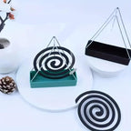 Suporte Elegante para Espirais de Mosquito, Suporte de Incenso Fácil de Limpar, Adequado para Uso Interior e Exterior, Funciona com Varetas de Incenso e Espirais de Mosquito, Sem Fragrância