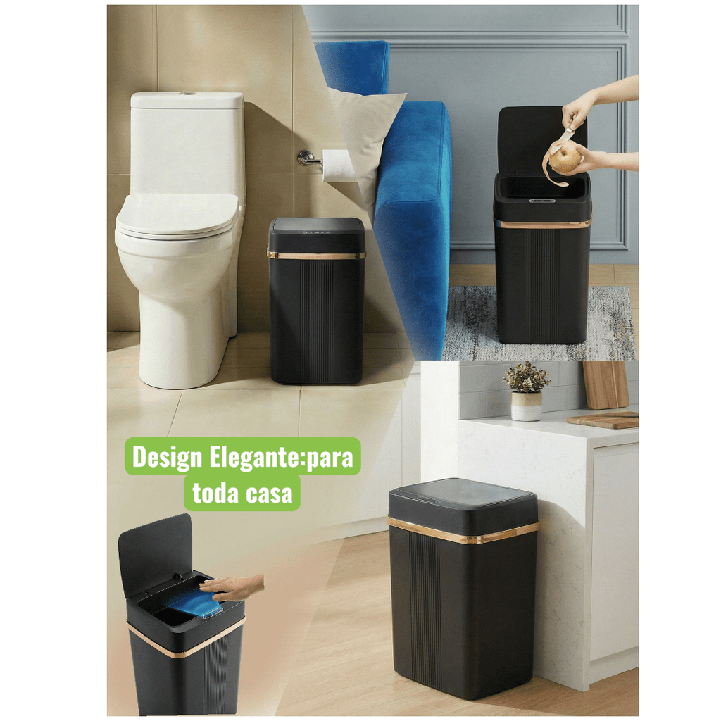 Lixeira Inteligente Automática Sofisticada Sensor 18 Litros