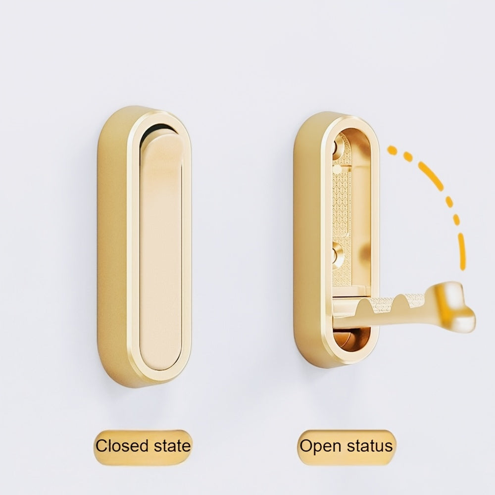 Conjunto de 2 Ganchos Dobráveis para Casacos | Ganchos de Parede Resistentes, Simples e Modernos, Ganchos de Parede Robustos em Alumínio, Adequados para Pendurar Casacos, Bolsas e Toalhas | Design Dobrável que Poupa Espaço, Ideal para Casas de Banho, Cozinhas, Hall de Entrada e Roupeiros