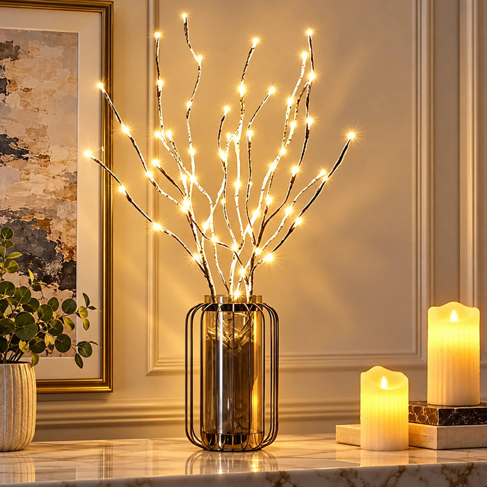 Galho Decorativo de Bétula com LED para Natal