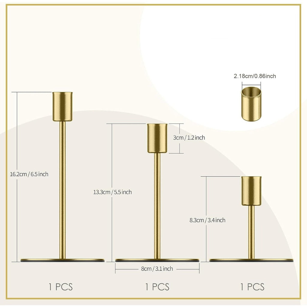 3 Peças Suportes para Velas Cônicas Castiçais Decoração de Casamento e Natal Adequados para Centro de Mesa Decorações de Feriado e Casamento
