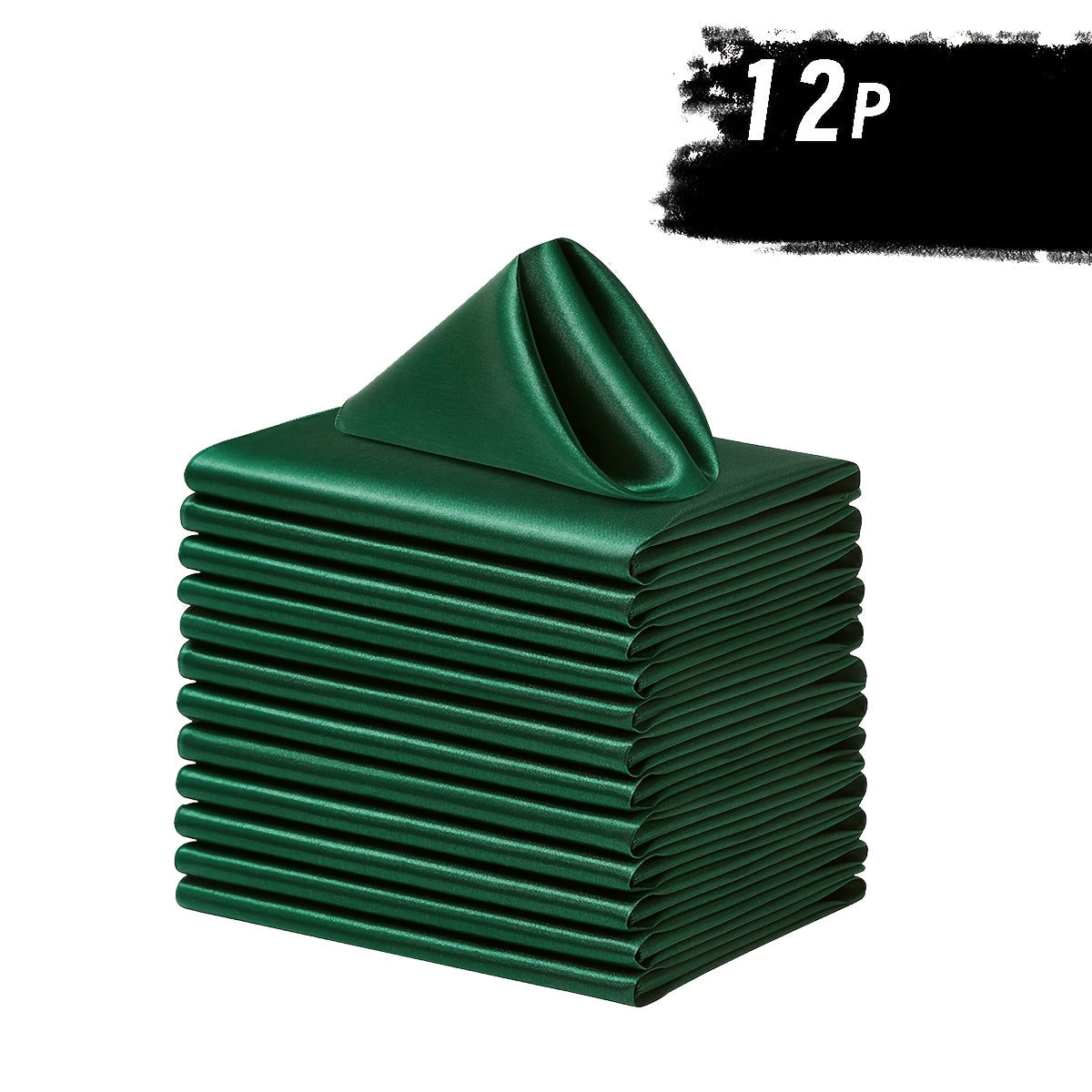 6/12 Peças de Guardanapos de Cetim Macio, Guardanapos Simples e Elegantes - Perfeitos para Casamentos, Chá de Panela, Festas e Decorações de Restaurantes