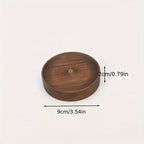 Suporte de Incenso de Madeira com Base Arredondada e Queimador Central - Altar de Meditação Zen Portátil, Compatível com Sândalo e Cedro, Design Minimalista Elegante para Casa, Estúdio de Yoga, Viagem - Difusor Durável e de Queima de Madeira, Suporte Decorativo de Incenso para Sala de Estar, Quarto ou Espaços de Meditação, Artesanal em Madeira Maciça com Base Redonda Resistente e Superfície Lisa para Queima Uniforme, Cascata de Incenso