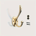 3pcs of heavy duty hooks] Polished metal wall hanging hooks-easy to install, stylish casual design, heavy-duty coat towel robe hanger, suitable for bathroom, kitchen, home decoration-can withstand up to 18.14 KG