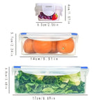 6pcs (3 Lids + 3 Boxes) Multi-Size Clear Storage Containers | Microwave Safe, Reusable Polypropylene Material, Leak-Proof, Dishwasher Safe, Rectangular Design, Suitable for Kitchen Storage, Fruits, Vegetables, Pasta, Etc