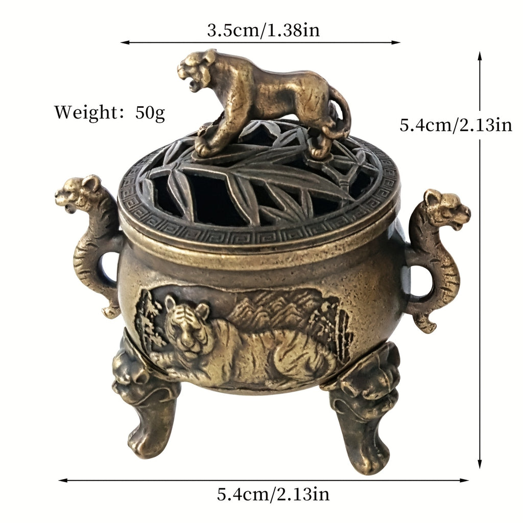 1 Peça Suporte de Incenso Tigre, Aumenta a Atmosfera "Feroz" - Perfeito para Salas de Estudo, Escritórios, Salas de Estar, Salões de Chá; Adequado para Yoga, Meditação, Item Decorativo de Colecionador; Presente Estiloso para Pais, Namorados e Entusiastas de Chá; Ideal para Natal, Halloween, Páscoa, Hanukkah, Ação de Graças