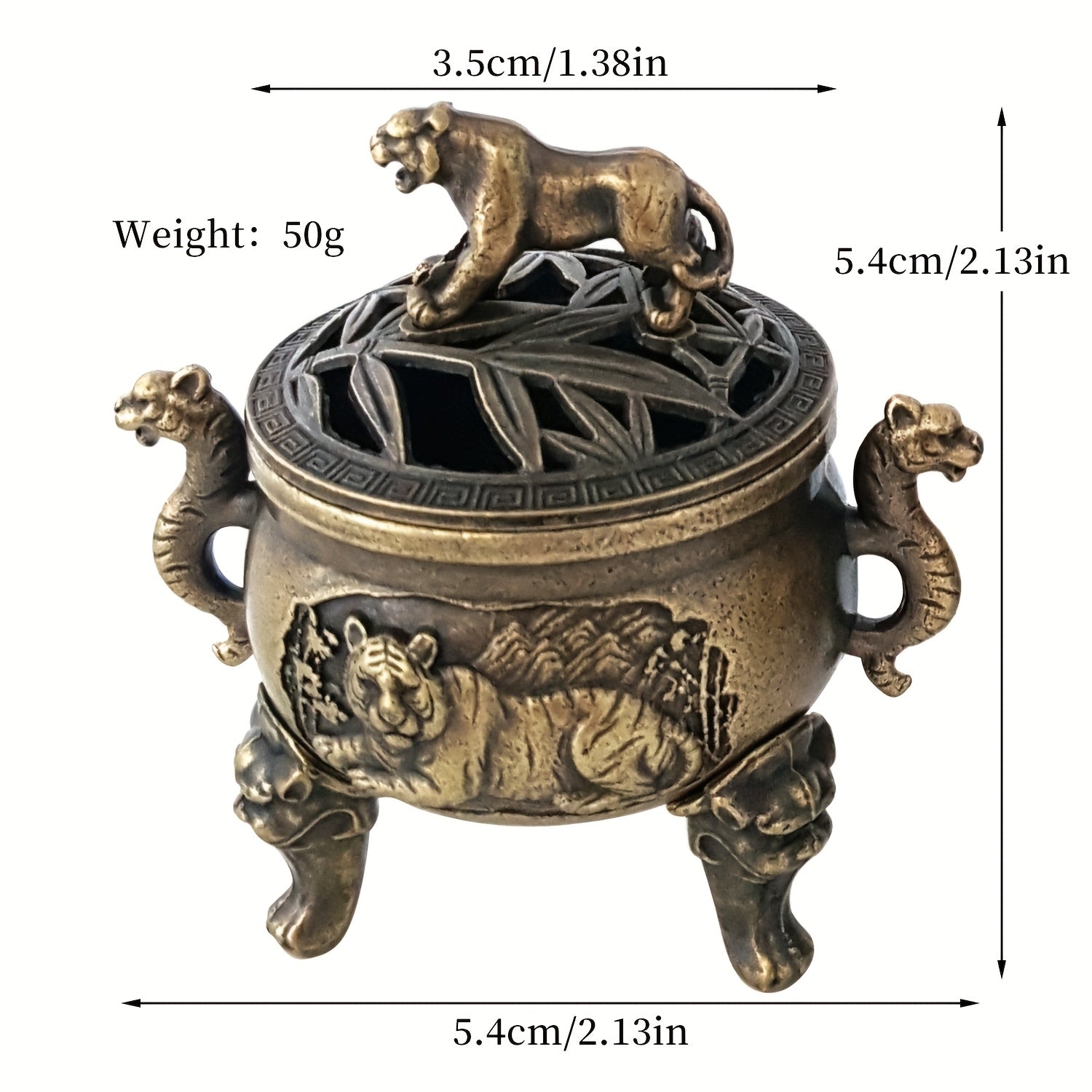 1 Peça Suporte de Incenso Tigre, Aumenta a Atmosfera "Feroz" - Perfeito para Salas de Estudo, Escritórios, Salas de Estar, Salões de Chá; Adequado para Yoga, Meditação, Item Decorativo de Colecionador; Presente Estiloso para Pais, Namorados e Entusiastas de Chá; Ideal para Natal, Halloween, Páscoa, Hanukkah, Ação de Graças