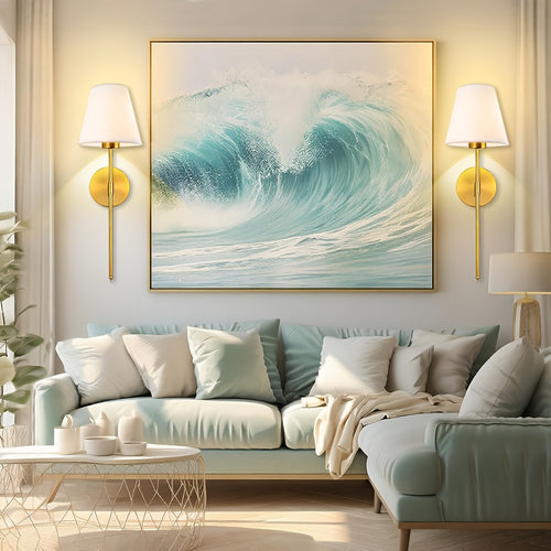 2 Conjuntos de Luzes de Parede a Pilhas, Conjunto de 2, Luzes de Parede Recarregáveis Douradas com Lâmpadas Magnéticas Removíveis e de Controlo Remoto, Cores RGB e 3 Temperaturas de Cor, Luzes de Parede Sem Fios Reguláveis para Quarto