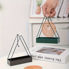 Suporte Elegante para Espirais de Mosquito, Suporte de Incenso Fácil de Limpar, Adequado para Uso Interior e Exterior, Funciona com Varetas de Incenso e Espirais de Mosquito, Sem Fragrância