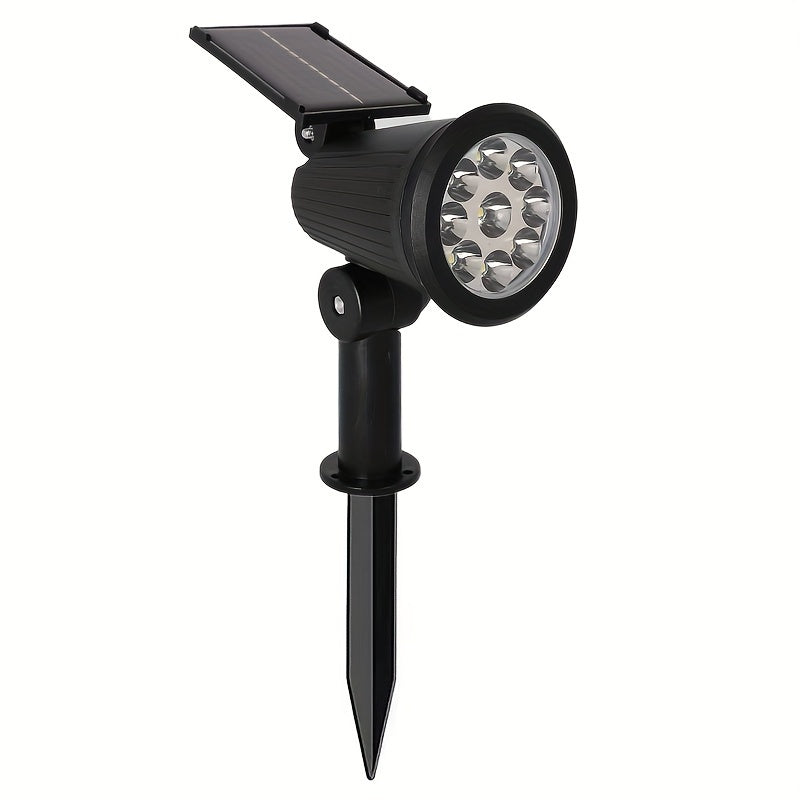 1 unidade de Refletor Externo com 9 LEDs, Detecção de Movimento e Cristal - Solar para Jardim, Gramado, Caminho, Varanda - Plástico Durável e Econômico, Ligar/Desligar