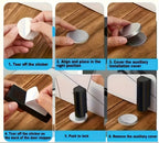 Set of 2 Durable Magnetic Door Stoppers - Easy to Install Without Drilling, Adhesive Backing, Protects Doors from Collisions, Available in Black, White, And Gray, Featuring a Unique Design, And Can Be Firmly Secured