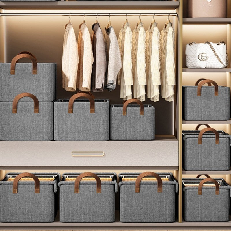 Caixas Organizadoras com Tampa Transparente – Oxford Reforçado 47×28×20cm