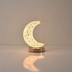 Candeeiro de Mesa Nórdico Moderno Minimalista Criativo Romântico de Cristal com Carregamento, Interruptor Tátil, Regulação Contínua de Três Cores, Adequado para Decoração de Casa de Quarto e Sala de Estar