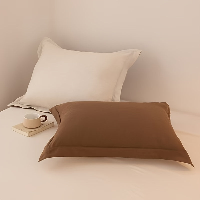 Conjuntos de cama Queen Size - Conjuntos de cama Queen Size marrom e bege, Conjuntos de roupa de cama macia para todas as estações - Conjuntos de 5 peças - 1 edredom (223,52 cm x 223,52 cm) e 2 fronhas (50,8 cm x 66,04 cm) e 1 lençol (228,6 cm x 259,08 cm) e 1 capa de cama (152,4 cm x 203,2 cm + 35