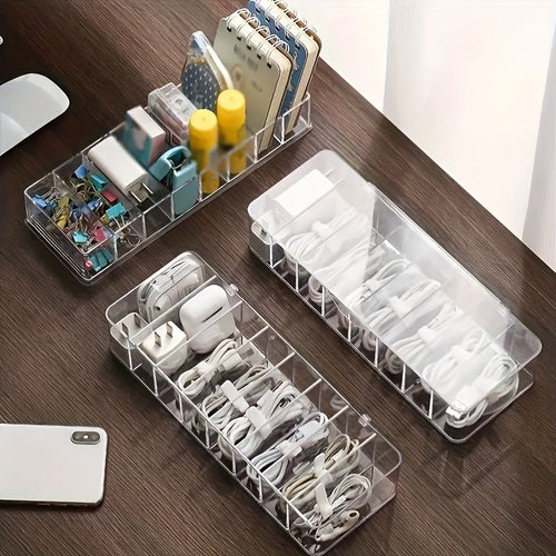 1pc Caixa de Armazenamento Transparente Grande com Tampa - Caixa Organizadora Resistente, Adequada para Recipientes Empilháveis em Escritórios, Artes e Artesanato, Leve e Fácil de Transportar, com Design de Tampa de Encaixe, Armazenamento Organizado em Áreas de Trabalho em Casa, Caixa de