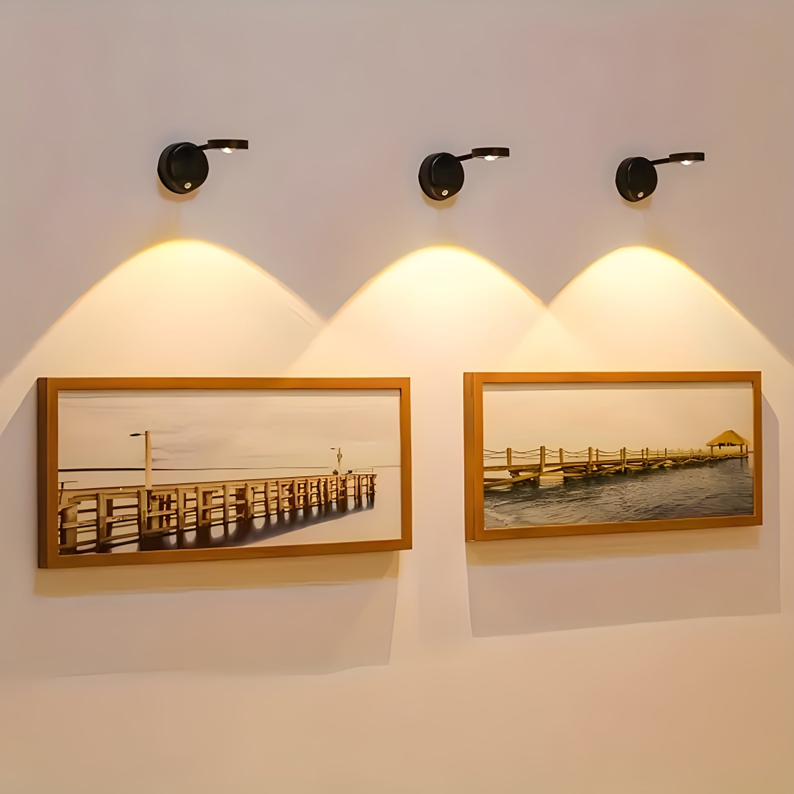 Luz de Parede LED com Sensor de Movimento, Recarregável por USB, Inclui Controlo Remoto, Brilho Ajustável, Três Temperaturas de Cor e Função de Temporizador. Adequada para Galerias, Escadas, Corredores, Salas de Estar e Vitrines.